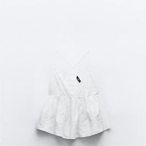 Zara White Lace Tank Top